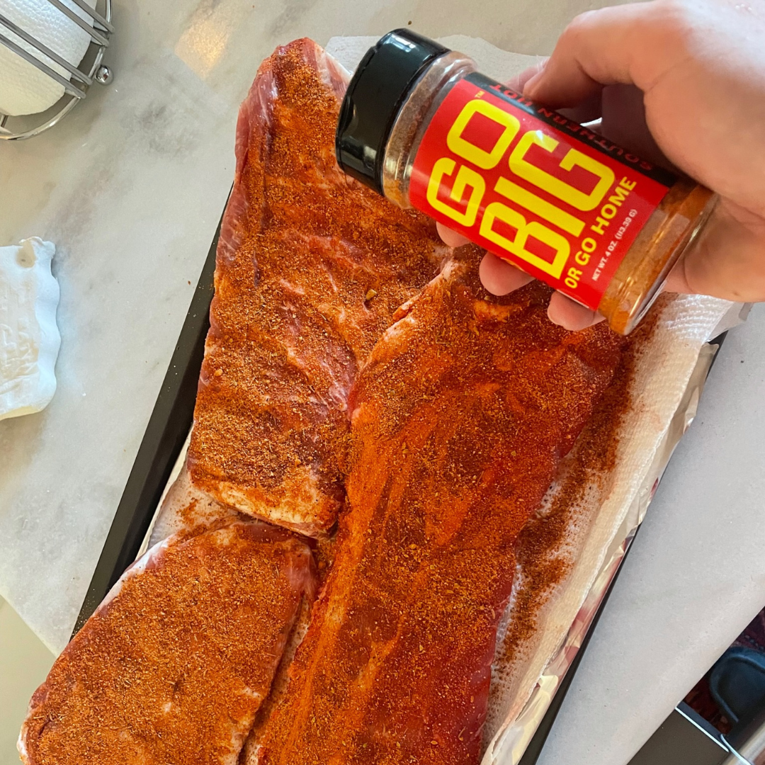 Ribs and Go Big Southern Hot Seasoning