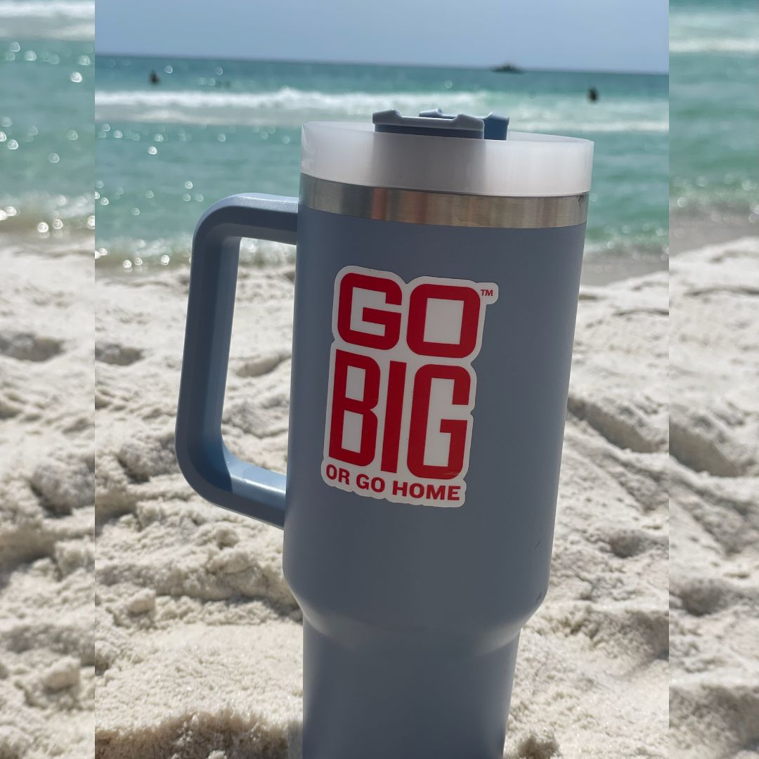 Go Big or Go Home - Blue Logo Sticker