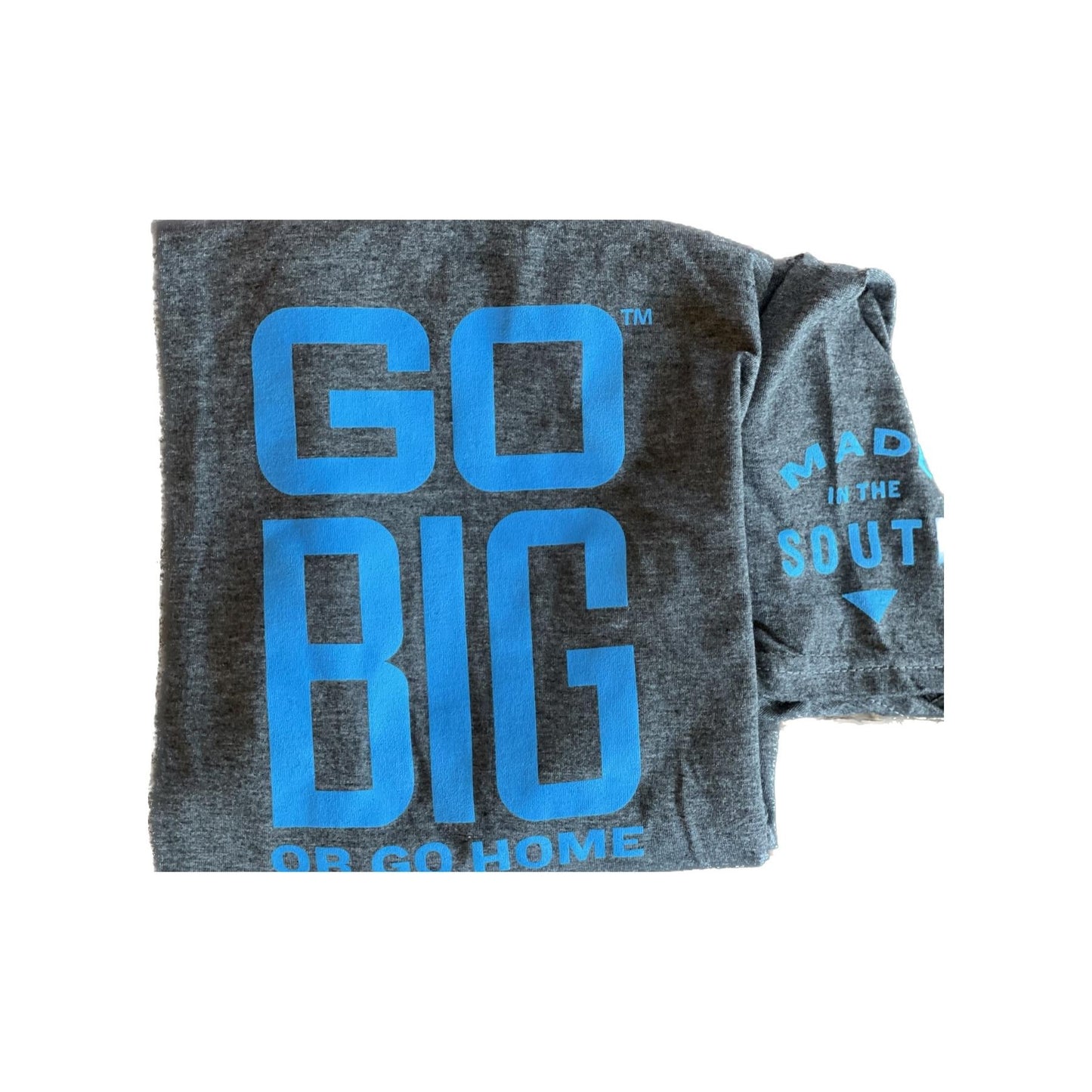 Go Big or Go Home - Gray and Blue T-shirt