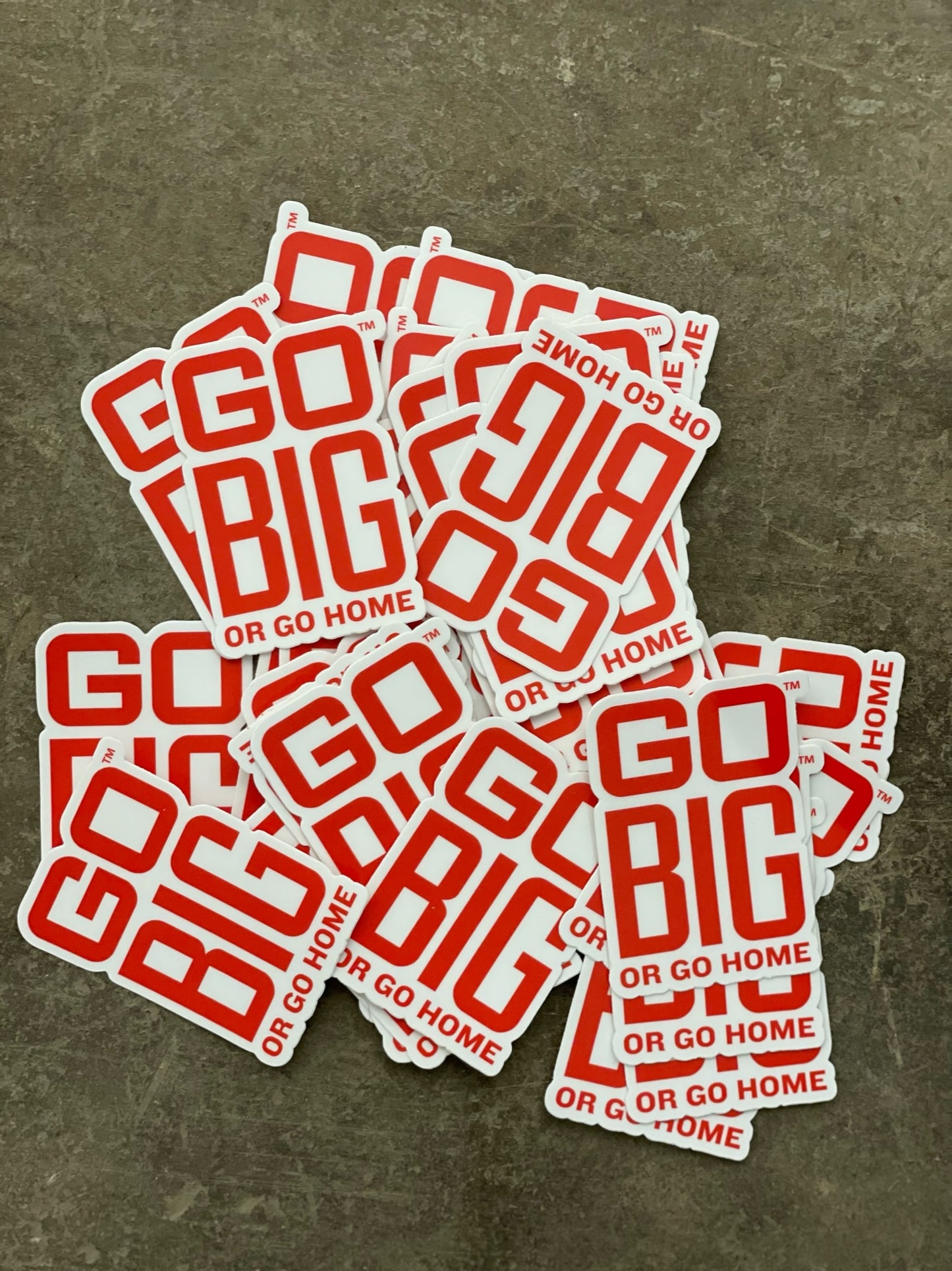 Go Big or Go Home - Red Logo Sticker